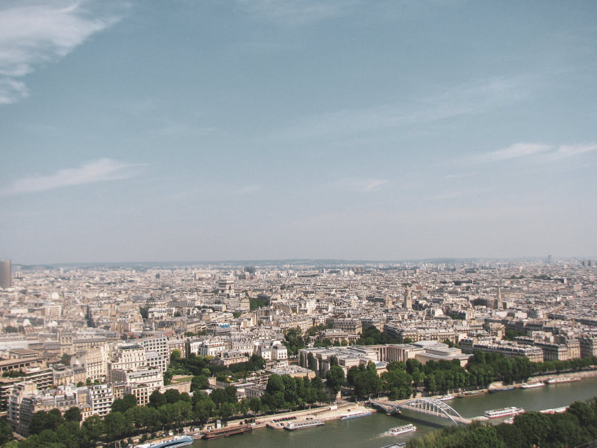 Vista de Paris a partir da Torre Eiffel
