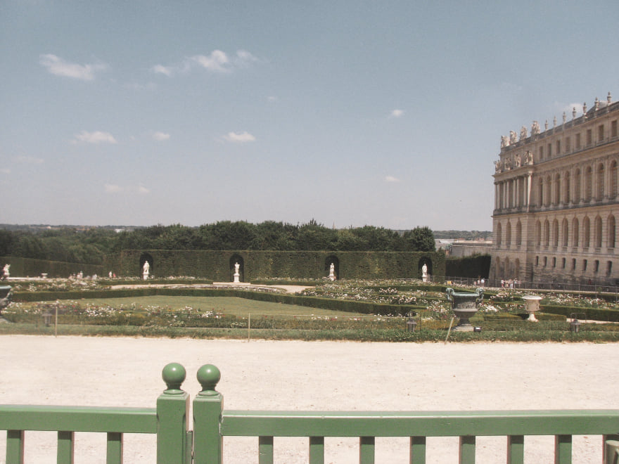 Área externa do Palácio de Versalhes