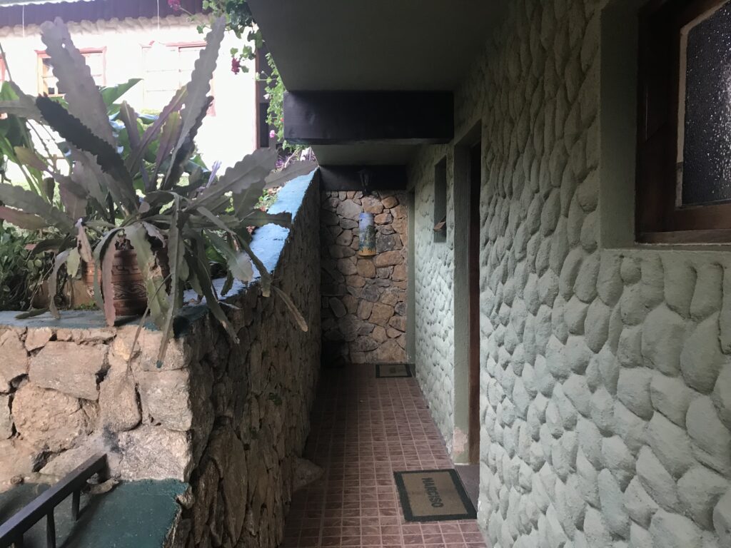 Corredor dos quartos da pousada