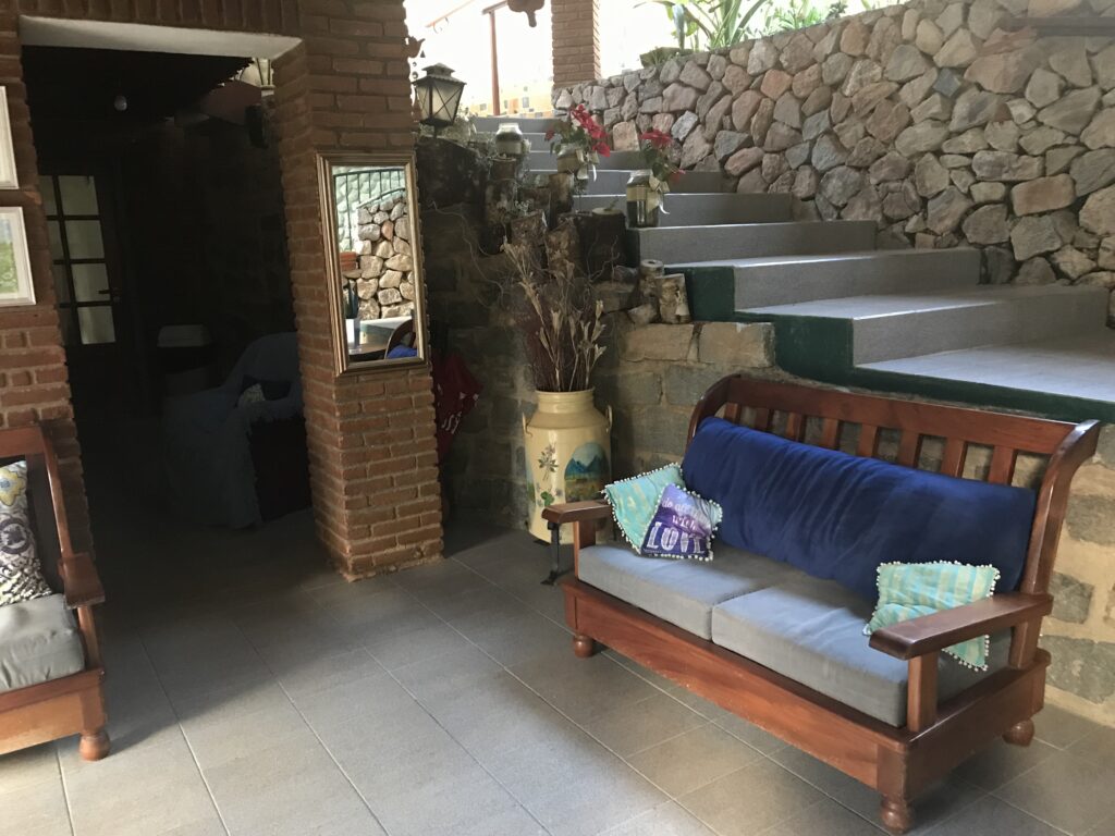 Recepção da pousada