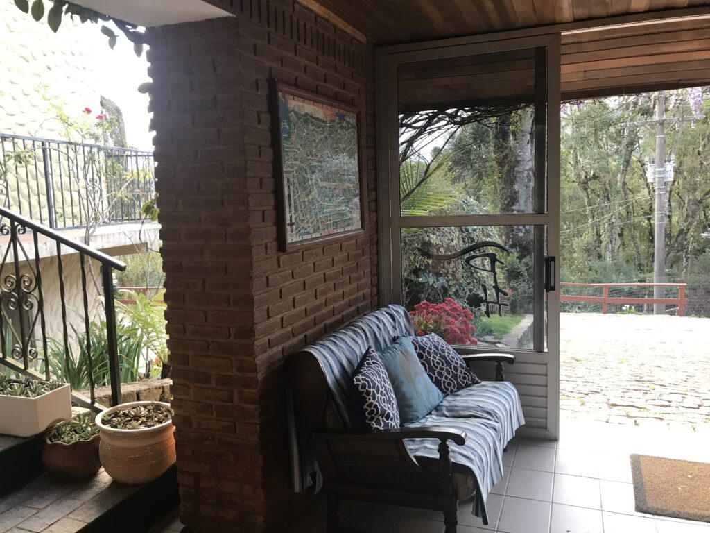 Recepção da pousada