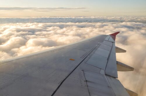 Janela do avião entre São Paulo e Vitória