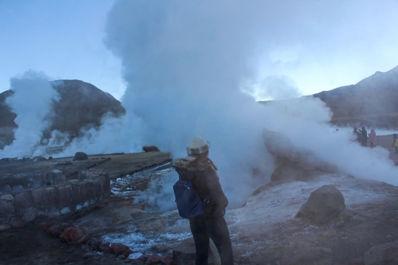 Geysers el Tatio para o seu roteiro sozinha no Atacama